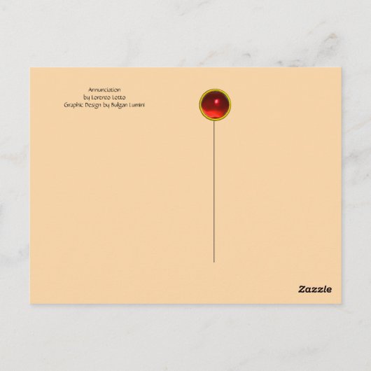 AANKONDIGING VAN RECANATI door Lorenzo Lotto Briefkaart (Achterkant)