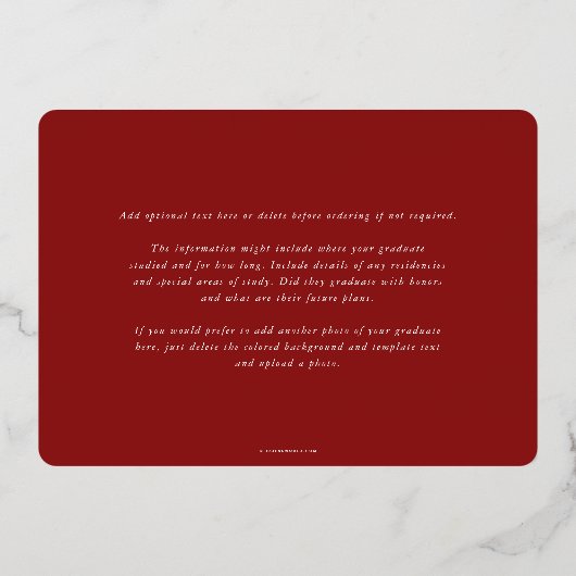 Aankondiging van Red Asclepius Medical Afstuderen (Achterkant)