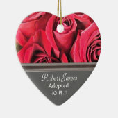 Aankondiging van Red Rose Adoption Keramisch Ornament (Rechts)