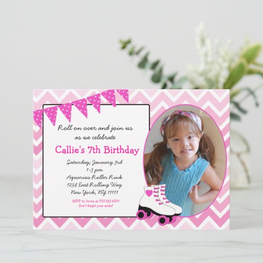 Aankondiging van "Rollers Skateday"-Schaatsen (Staand voorkant)
