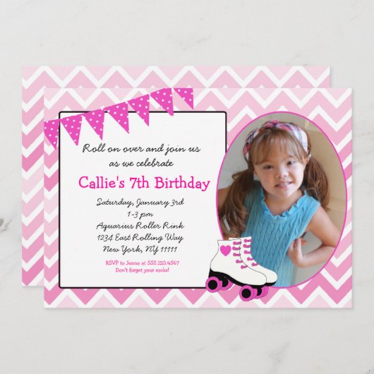 Aankondiging van "Rollers Skateday"-Schaatsen (Voorkant / Achterkant)