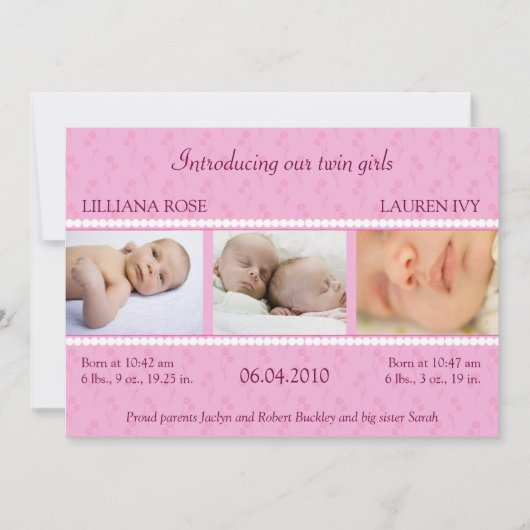 Aankondiging van roze parelkleurige tinten (Voorkant)