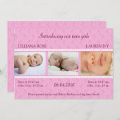 Aankondiging van roze parelkleurige tinten (Voorkant / Achterkant)