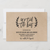 Aankondiging van Rustic Chic Faux Kraft Elopement (Voorkant)