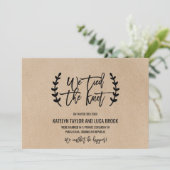 Aankondiging van Rustic Chic Faux Kraft Elopement (Staand voorkant)