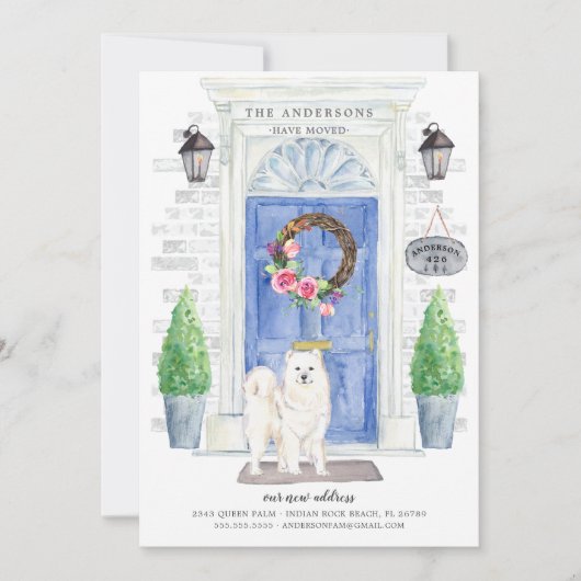 Aankondiging van Samoyed-voordeurbewegingen (Voorkant)