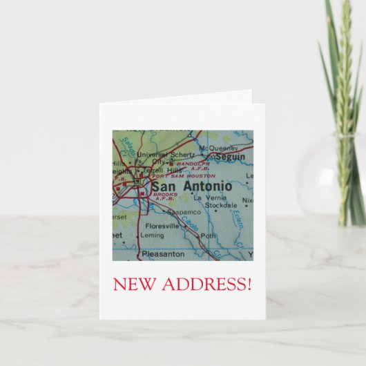 Aankondiging van San Antonio New Address (Voorkant)