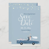 Aankondiging van 'Something Blue Save the Date'  (Voorkant / Achterkant)