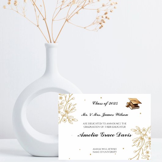 Aankondiging van Sophisticated Gold Afstuderen