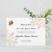 Aankondiging van Sophisticated Gold Afstuderen (Staand voorkant)