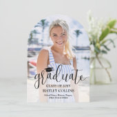 Aankondiging van stijlvol script en foto-Afstudere (Staand voorkant)