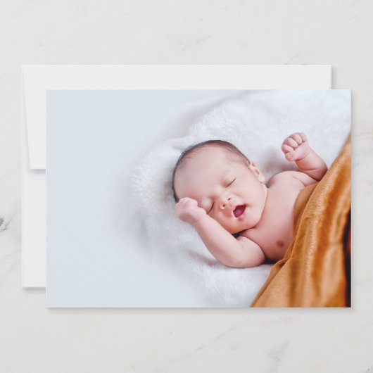 Aankondiging van Stork Mail Birth (Achterkant)