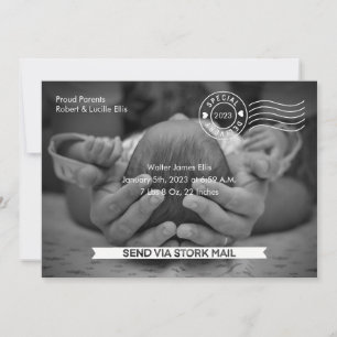 Aankondiging van Stork Mail Birth