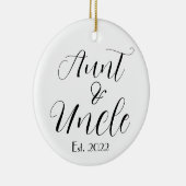 Aankondiging van tante- en oomzwangerschap keramisch ornament (Rechts)