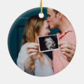 Aankondiging van tante- en oomzwangerschap keramisch ornament (Achterkant)