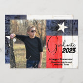 Aankondiging van Texas Th-Photo Afstuderen (Voorkant / Achterkant)