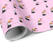 Aankondiging van Toucan: Tropical Pink Paradise Cadeaupapier (Rol Hoek)