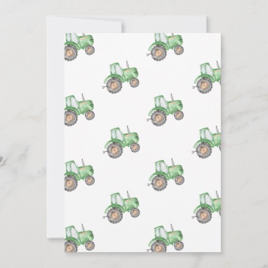Aankondiging van tractor Birthday | Aanbesteding t (Achterkant)