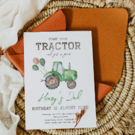 Aankondiging van tractor Birthday | Aanbesteding t
