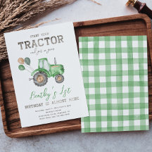 Aankondiging van tractor Birthday | Aanbesteding t
