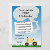 Aankondiging van trekkers: Gele tractor (Voorkant)