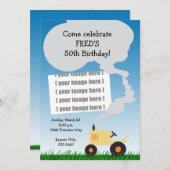 Aankondiging van trekkers: Gele tractor (Voorkant / Achterkant)