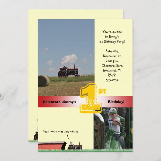 Aankondiging van trekkers: Internationale tractor (Voorkant / Achterkant)