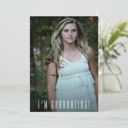 Aankondiging van Trendy Photo Afstuderen (Staand voorkant)