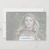 Aankondiging van Trendy Photo Afstuderen (Achterkant)