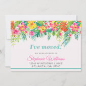 Aankondiging van tropisch Floral nieuw adres (Voorkant)