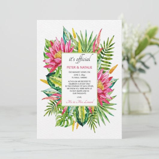 Aankondiging van Tropische Arrangement (Staand voorkant)