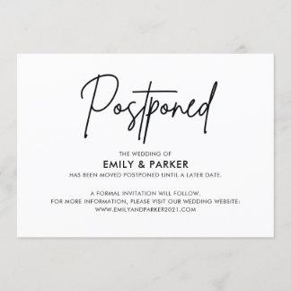 Aankondiging van uitstel