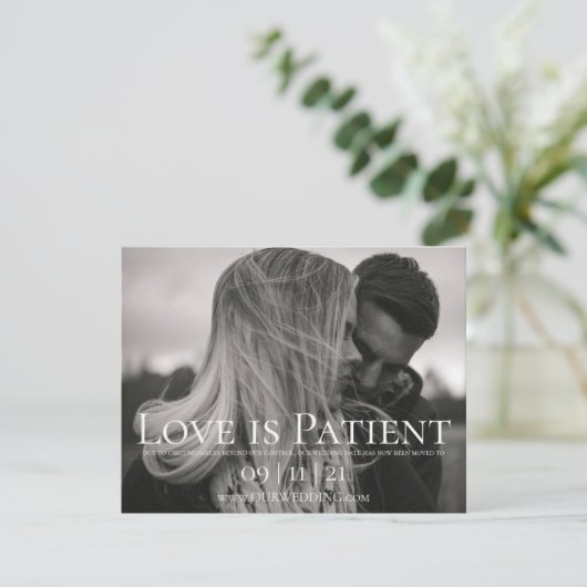 Aankondiging van uitstel van afstemming op aangepa (Staand voorkant)