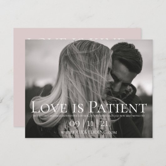 Aankondiging van uitstel van afstemming op aangepa (Voorkant / Achterkant)