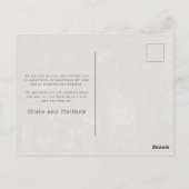 Aankondiging van uitstel van het huwelijk van Flor Briefkaart (Achterkant)