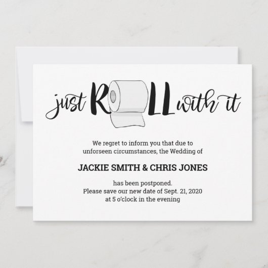 Aankondiging van uitstel van huwelijk - Just Roll (Voorkant)