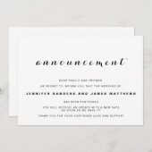 Aankondiging van uitstellen van weddenschappen (Voorkant / Achterkant)