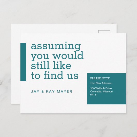 Aankondiging van verhuizing (Voorkant / Achterkant)