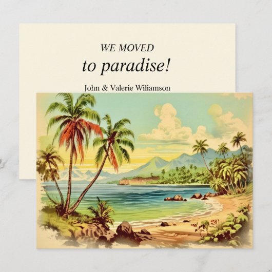 Aankondiging van verhuizing naar het paradijs (Voorkant / Achterkant)