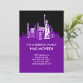 Aankondiging van verhuizing naar New York City Sky (Staand voorkant)