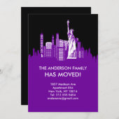 Aankondiging van verhuizing naar New York City Sky (Voorkant / Achterkant)