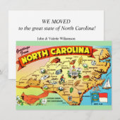 Aankondiging van verhuizing naar North Carolina (Voorkant / Achterkant)