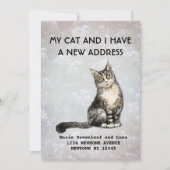 Aankondiging van verhuizing van mij en mijn kat (Voorkant)