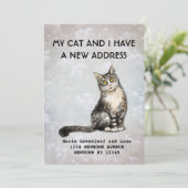 Aankondiging van verhuizing van mij en mijn kat (Staand voorkant)