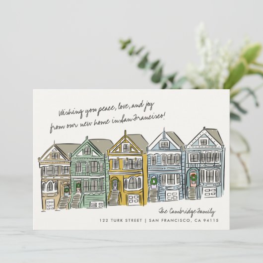 Aankondiging van verhuizing van Painted Ladies San (Staand voorkant)