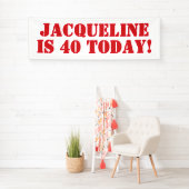 Aankondiging van verjaardag spandoek (Insitu)