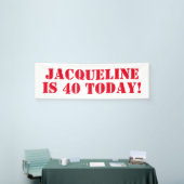 Aankondiging van verjaardag spandoek (Beurs)