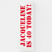 Aankondiging van verjaardag spandoek (Verticaal)