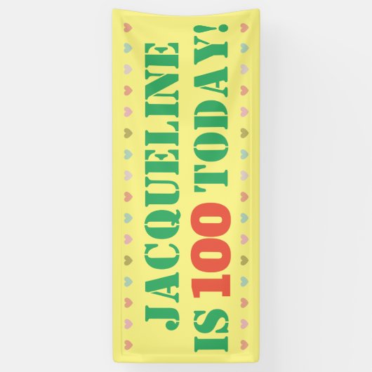 Aankondiging van verjaardag spandoek (Verticaal)