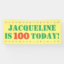 Aankondiging van verjaardag spandoek